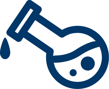 blue beaker icon