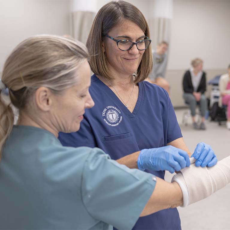 PA professor and student