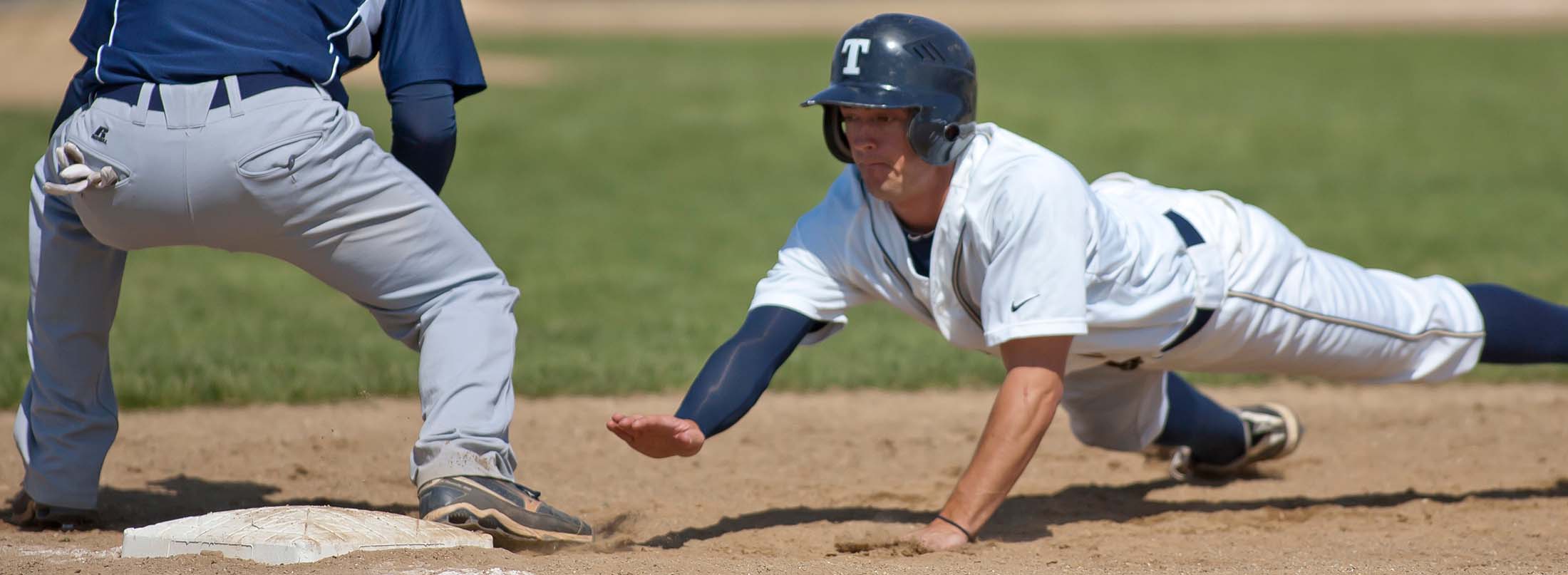 Baseball player sliding