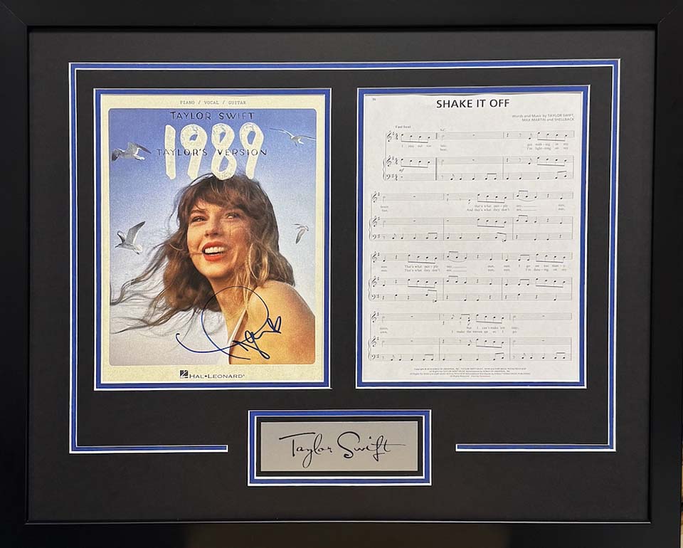 Taylor Swift autographed music