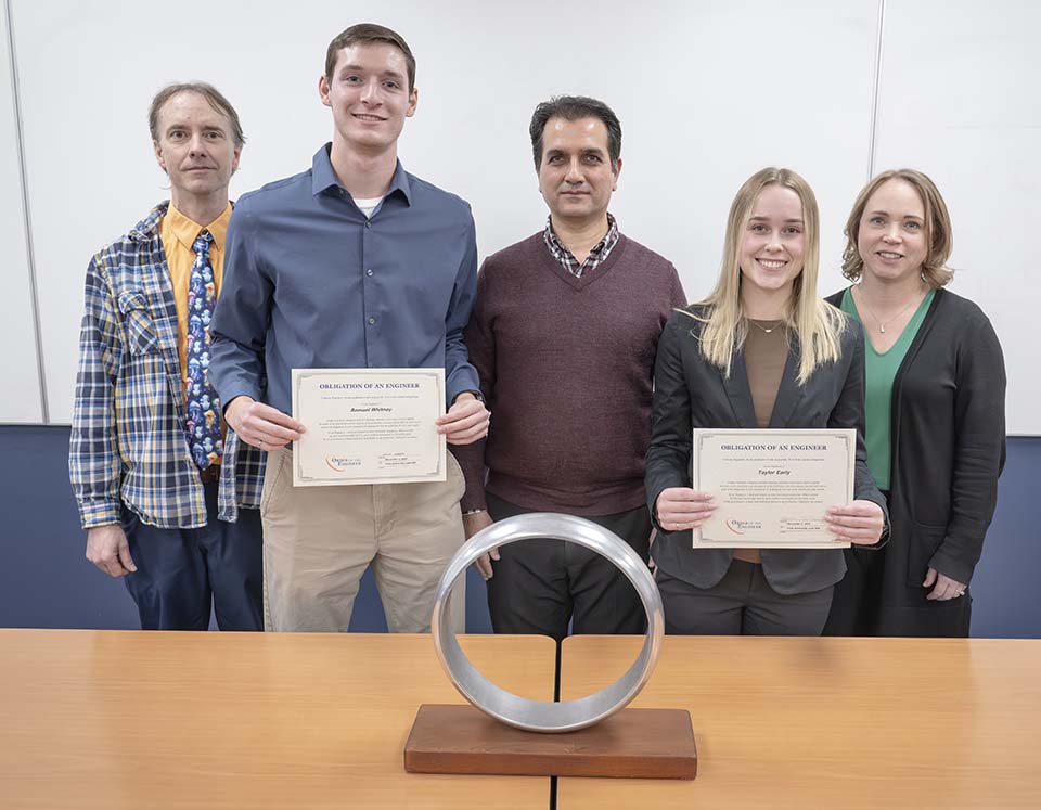 Dr. Webber, Samuel Whitney, Dr. Mohammed, Taylor Early and Dr. Gerschutz