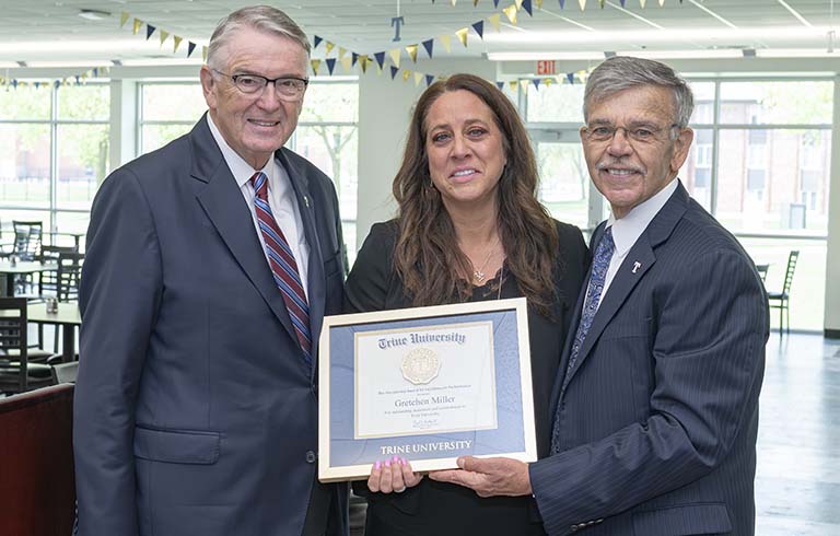 Dr. Rick L. James, Gretchen Miller, and Dr. Earl D. Brooks II