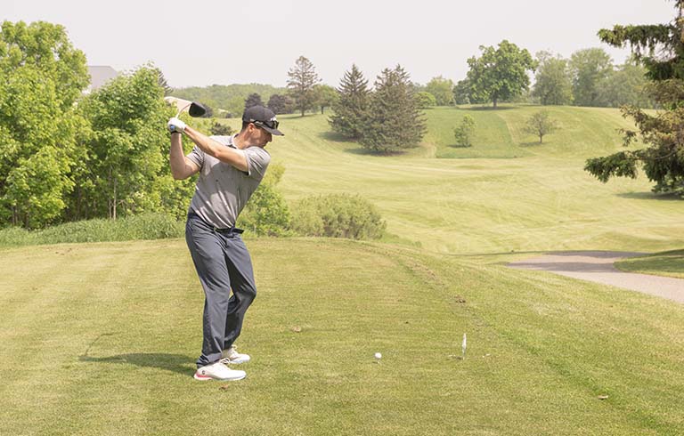Golfer at Zollner Golf Course